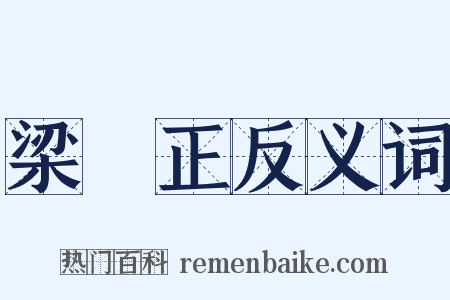 梁詩正反义词是什么意思的图片